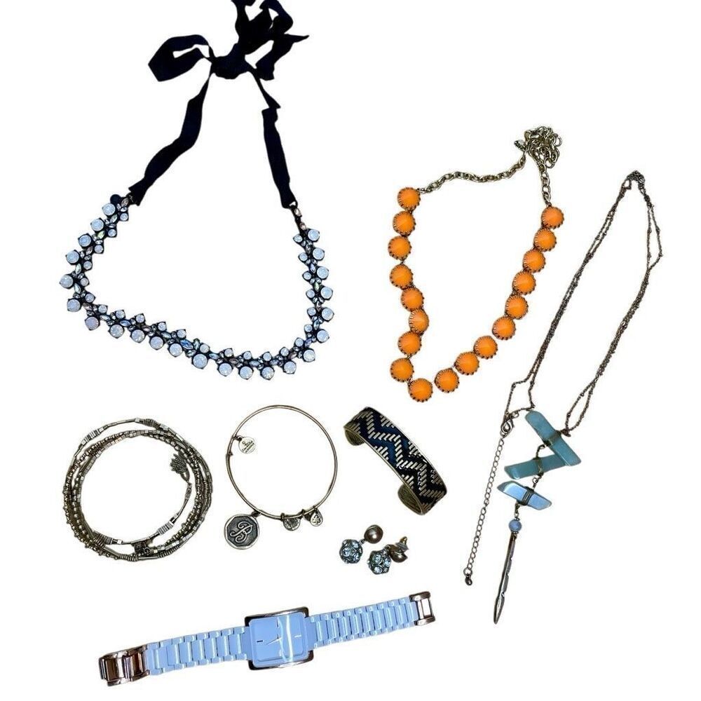 J Crew Stella & Dot Loft Alex & Ani Anne Klein Large Jewelry Lot Necklace‎ Watch